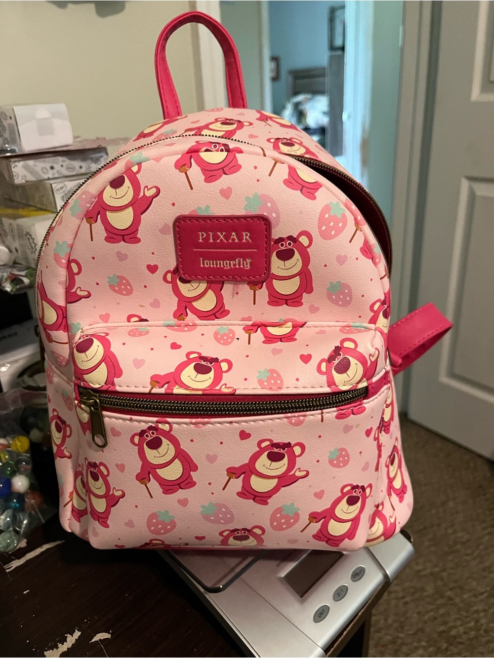 Loungefly Pink Lotso Strawberry Kids Mini Backpack